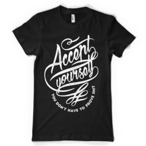 Accept Yourself Printed Cotton T-shirt