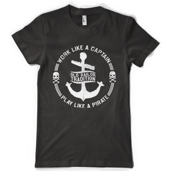 Work Like A Captain Printed Cotton T-shirt