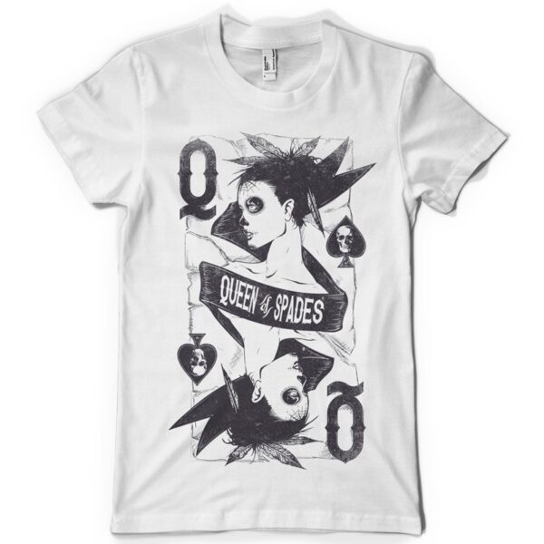 Queen Of Spades Printed Cotton T-Shirt