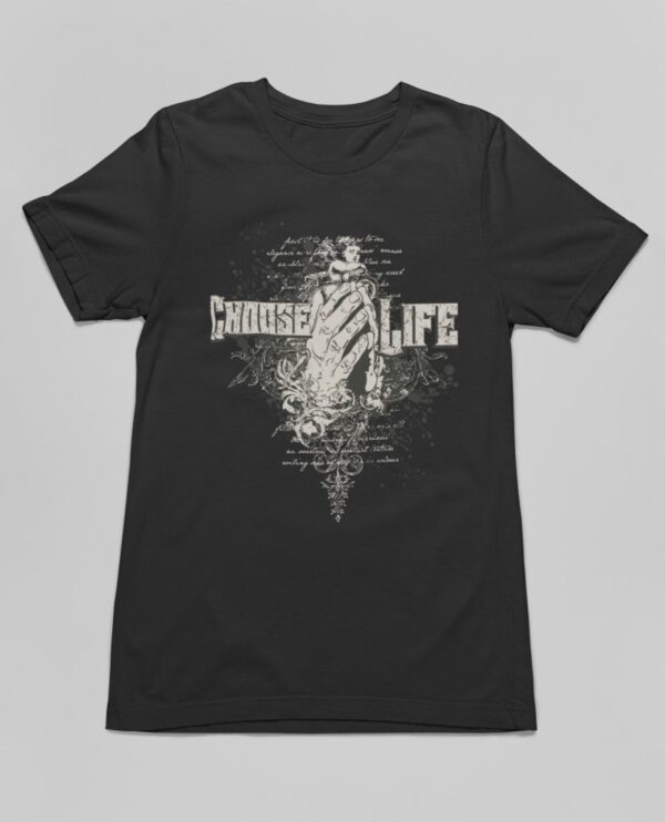 Choose Life Printed Cotton T-Shirt